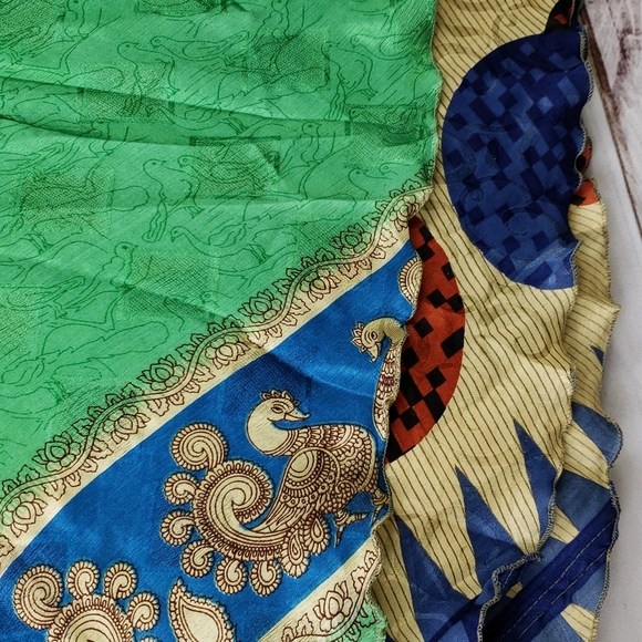 Darn Good Yarn Sari Silk Wrap Skirt Tea Goddess - Picture 8 of 16